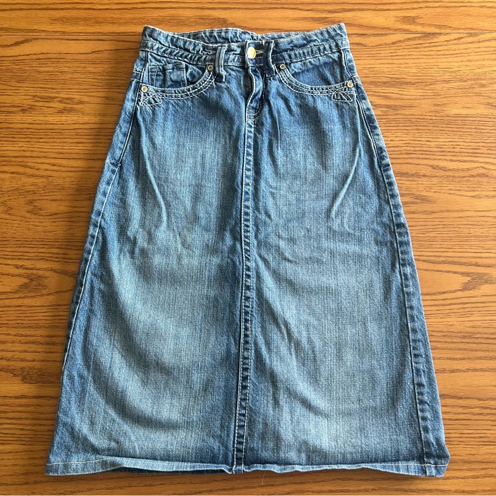 Midi jean skirt